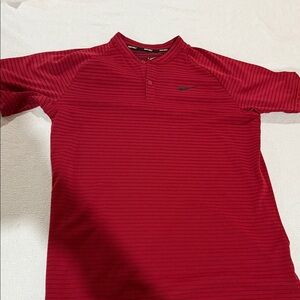 Nike Men's Crimson Polo Shirt Tiger Woods